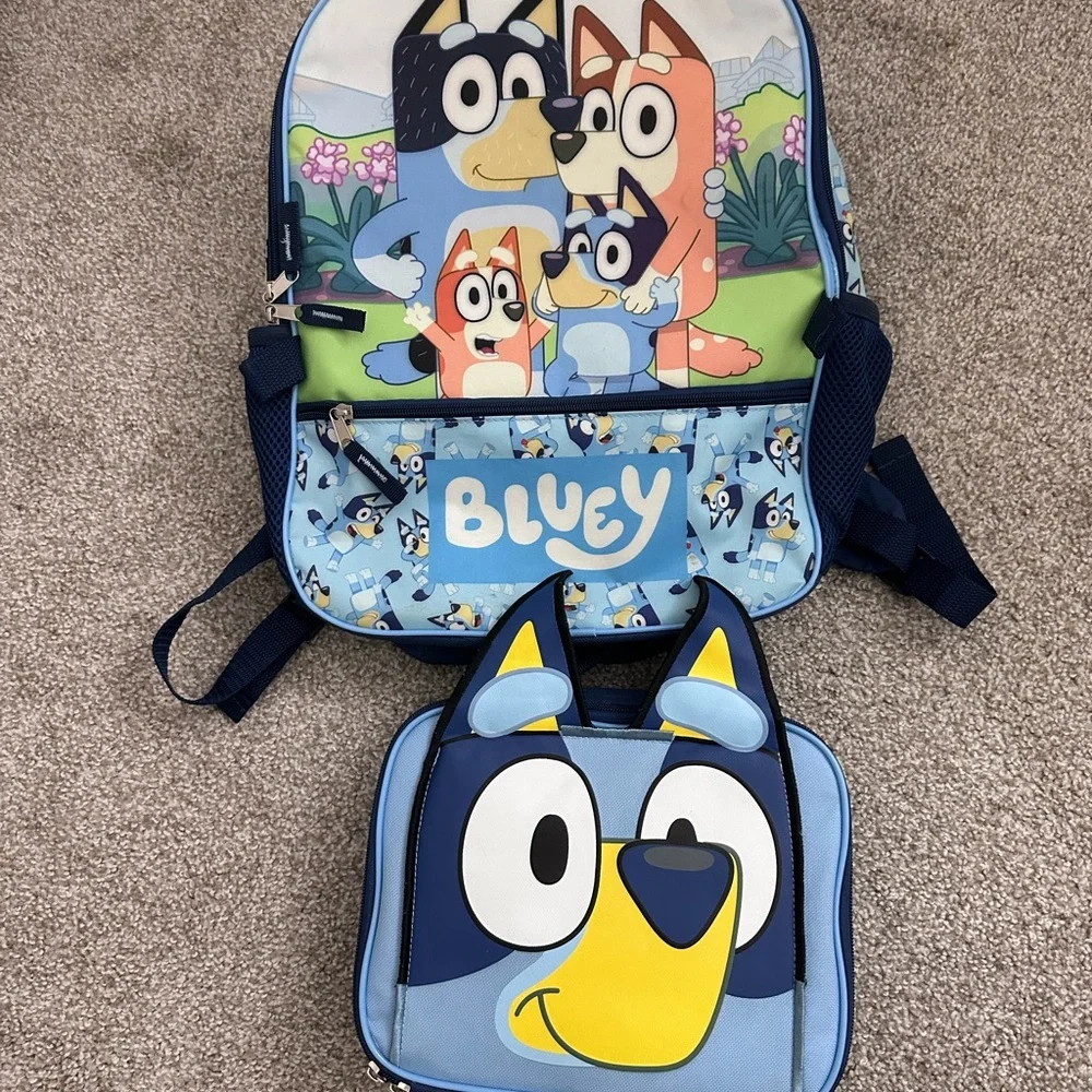 Bluey Backpack & Lunch Bag Set for Kids – 16” Preschool School Bag - Picture 3 of 7